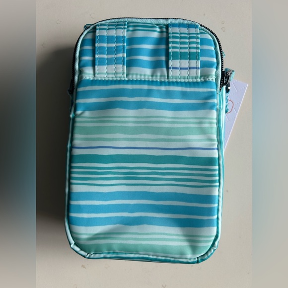 LUG SKEETER MINI BRIDGE CONVERTIBLE CROSSBODY LOVE WAVES AQUA NWT - Picture 3 of 6